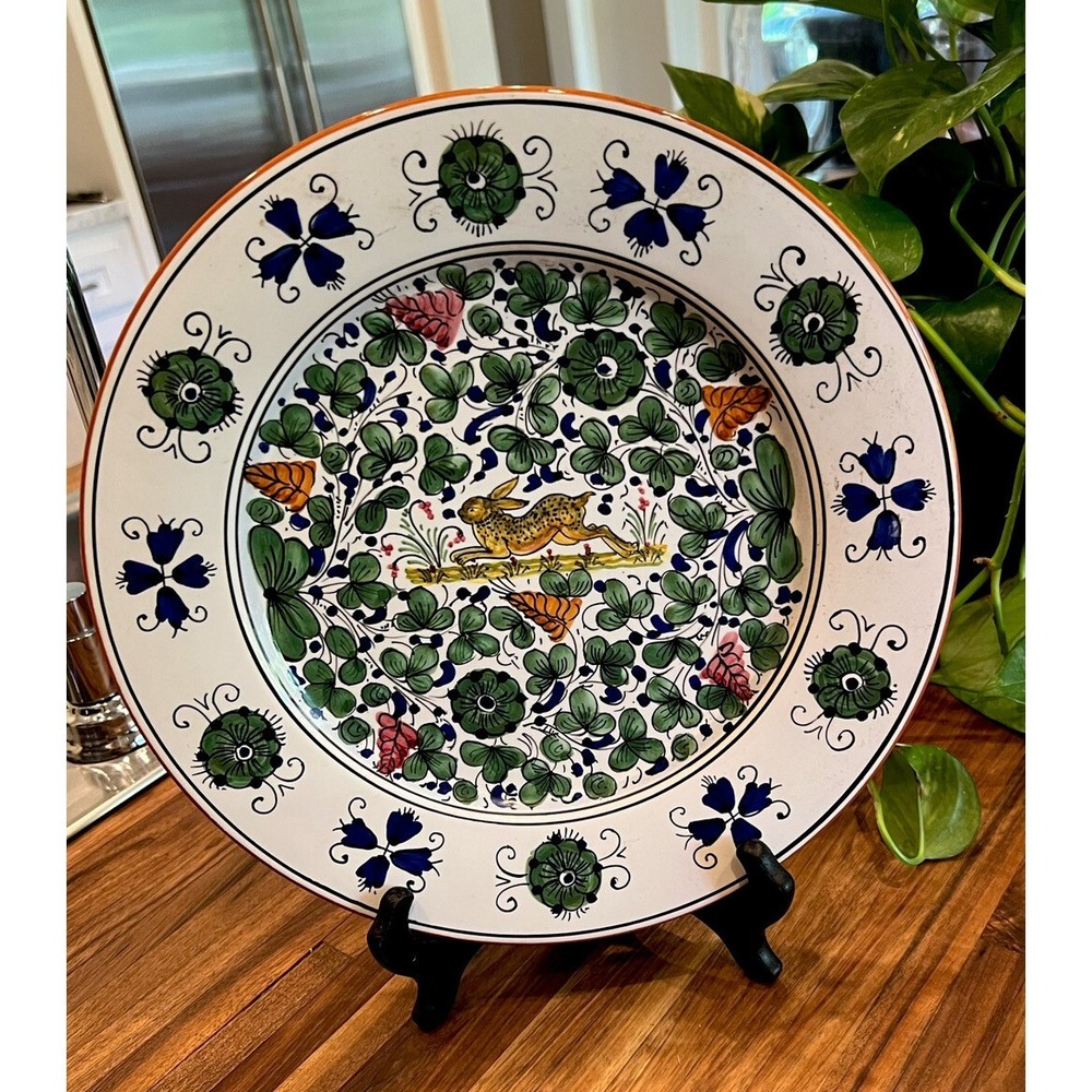 Deruta Rabit Plate/Charger 12' Vibrant Colors Kitchen Wall Perfect